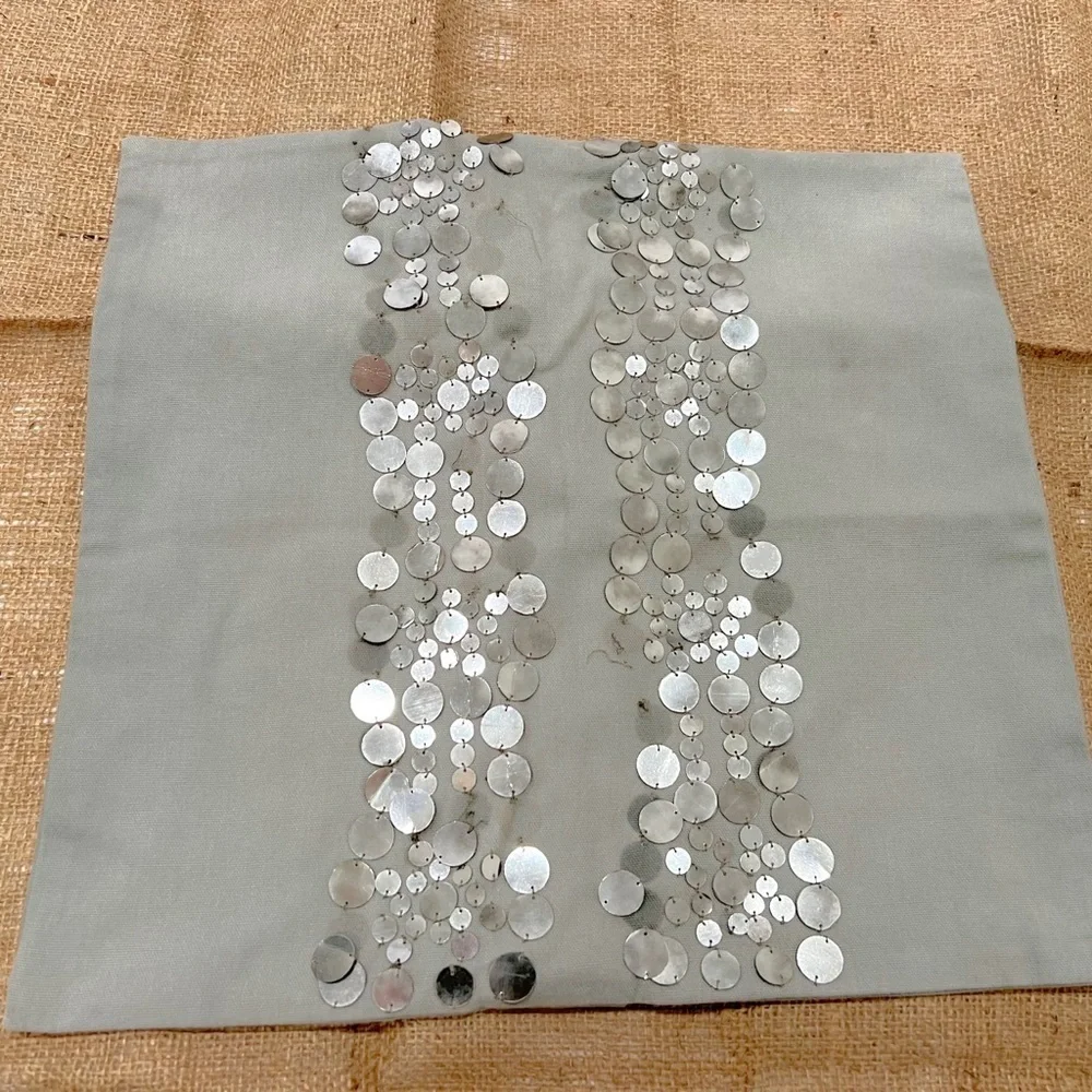 🌿 🌟🌸West Elm sequined gray pillow sham 🌸🌟